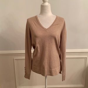 Larry Levine Tan Sweater Size Medium
